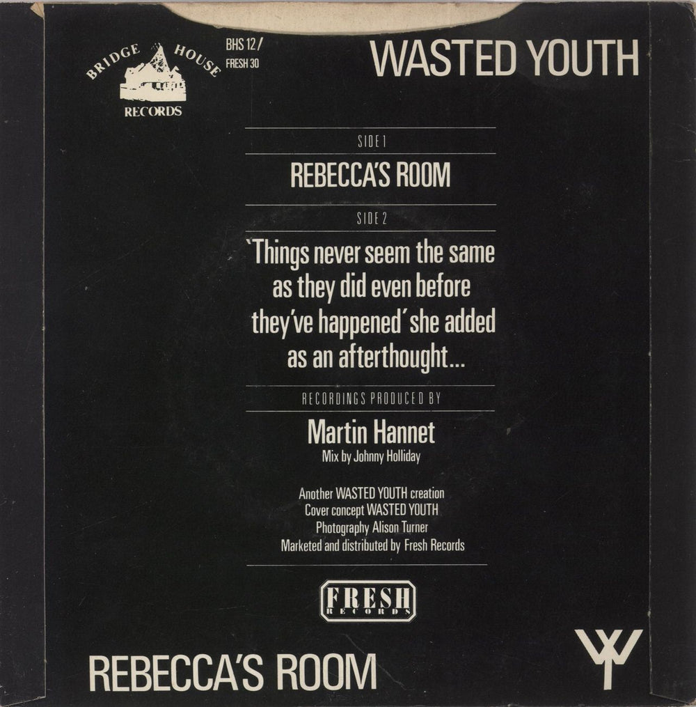 Wasted Youth (UK) Rebeccas Room UK 7" vinyl single (7 inch record / 45)