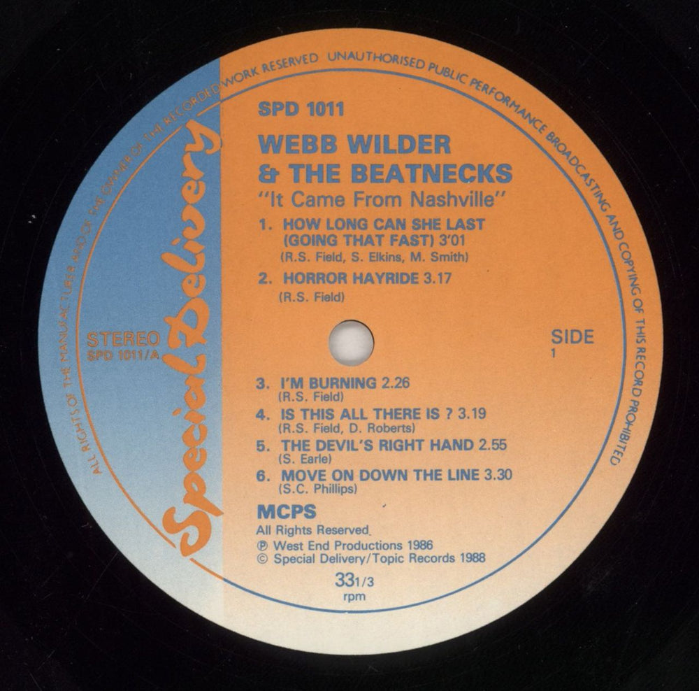 Webb Wilder It Came From Nashville UK vinyl LP album (LP record) WW3LPIT495705