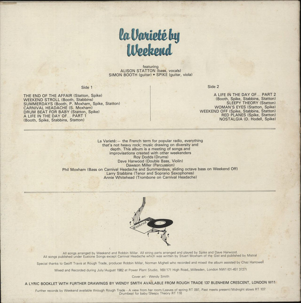 Weekend La Variete UK vinyl LP album (LP record)