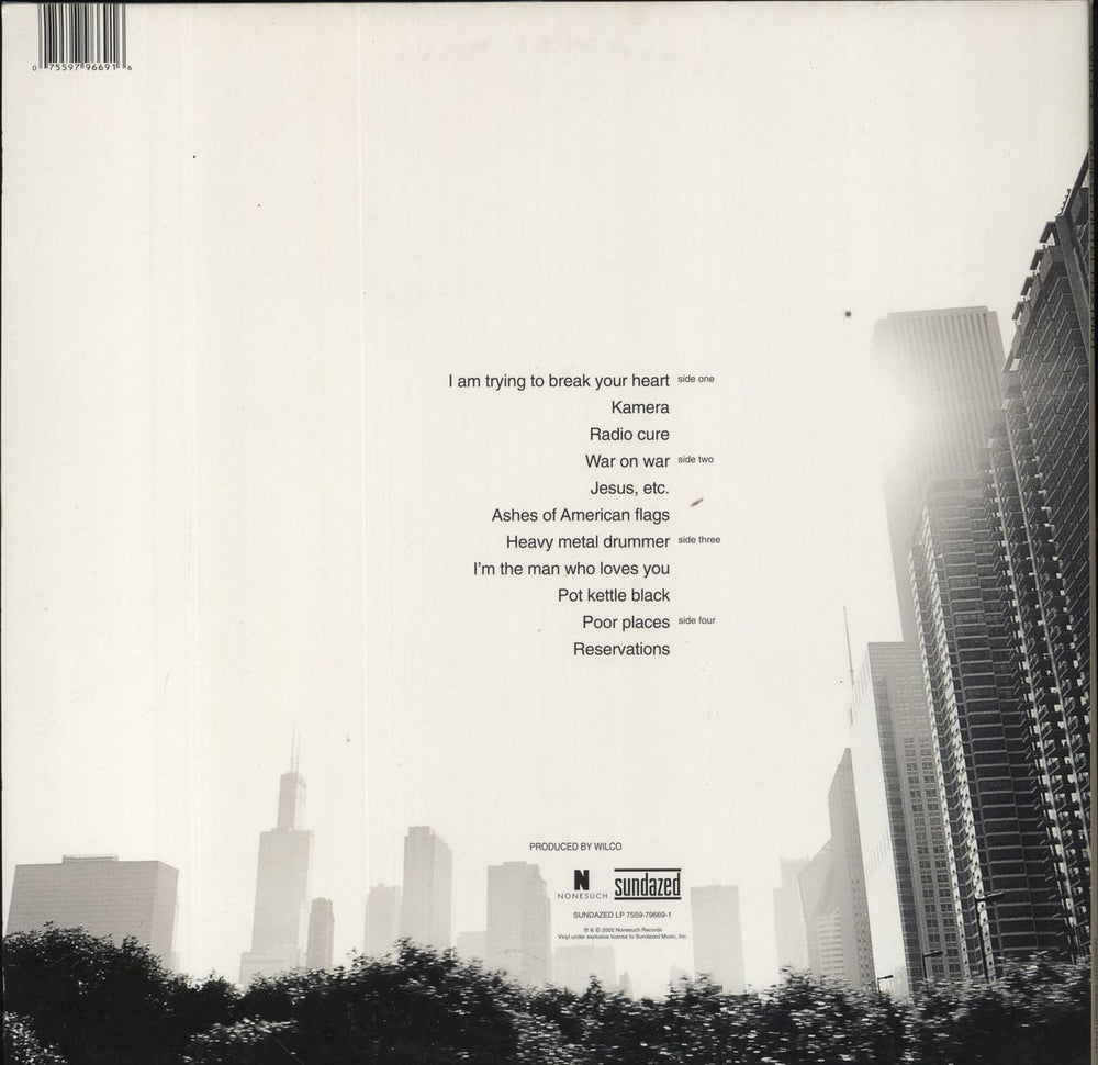 Wilco Yankee Hotel Foxtrot US 2-LP vinyl record set (Double LP Album) 090771516114