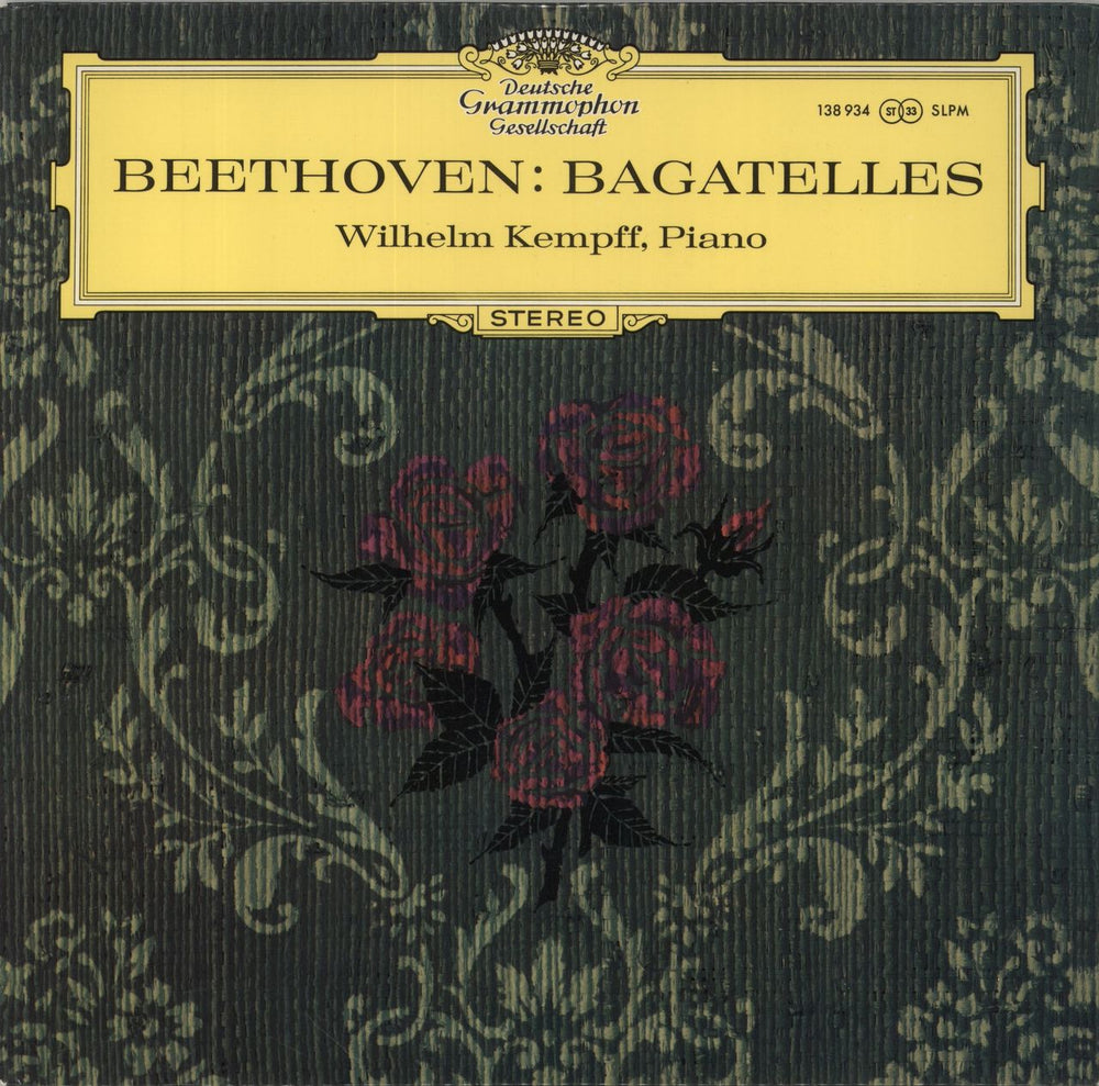 Wilhelm Kempff Beethoven: Bagatelles German vinyl LP album (LP record) 138934