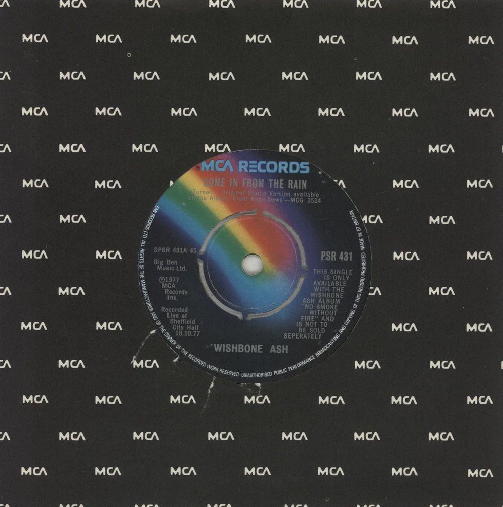 Wishbone Ash No Smoke Without Fire + 7" UK vinyl LP album (LP record)