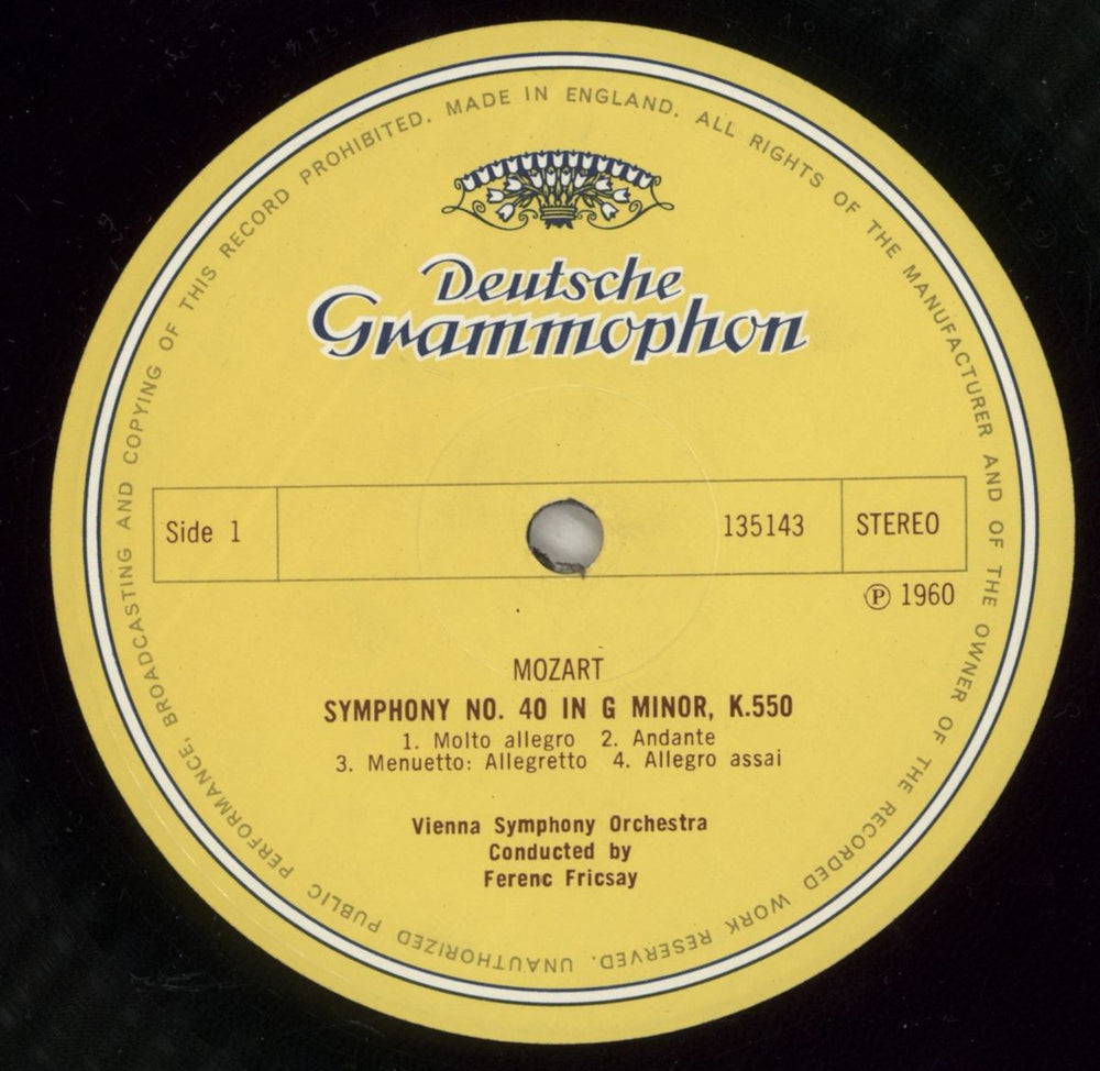 Wolfgang Amadeus Mozart Mozart: Symphonien Nr. 40 G-moll · Nr. 41 C-dur "Jupiter" UK vinyl LP album (LP record) WZMLPMO878950