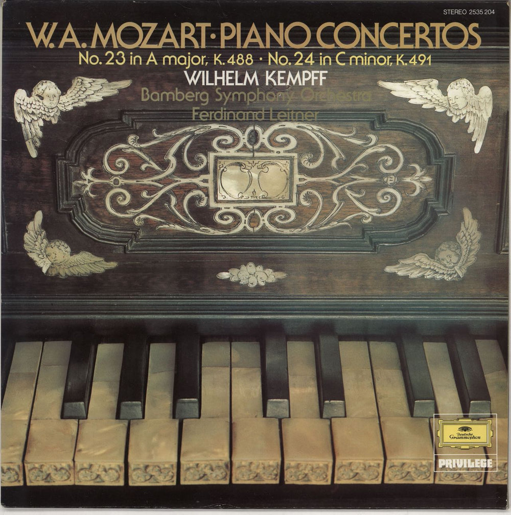 Wolfgang Amadeus Mozart Piano Concertos No. 23 In A Major, K. 488 / No. 24 In C Minor, K. 491 UK vinyl LP album (LP record) 2535204