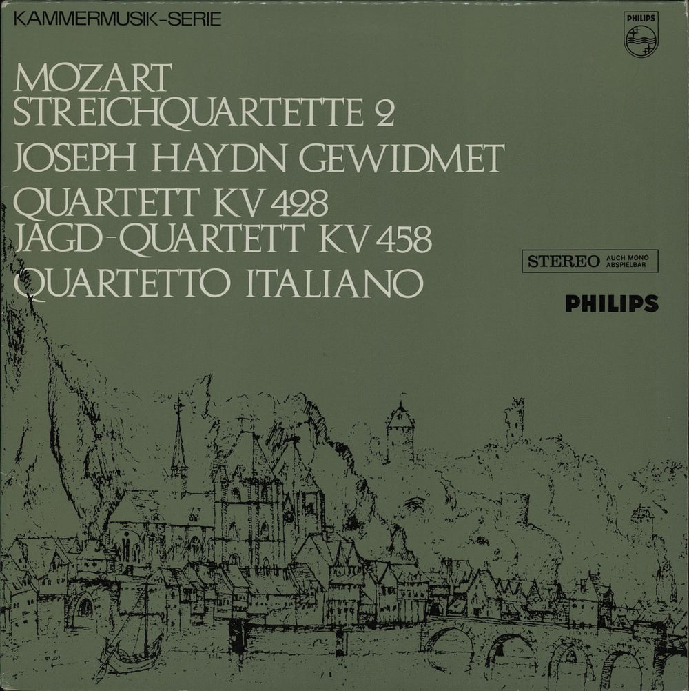 Wolfgang Amadeus Mozart String Quartet in E flat, K.428 & String Quartet in B flat, K.458 "The Hunt" Dutch vinyl LP album (LP record) SAL3633