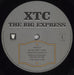 XTC The Big Express - Remastered 200 Gram Super Heavyweight Vinyl UK vinyl LP album (LP record) XTCLPTH845995