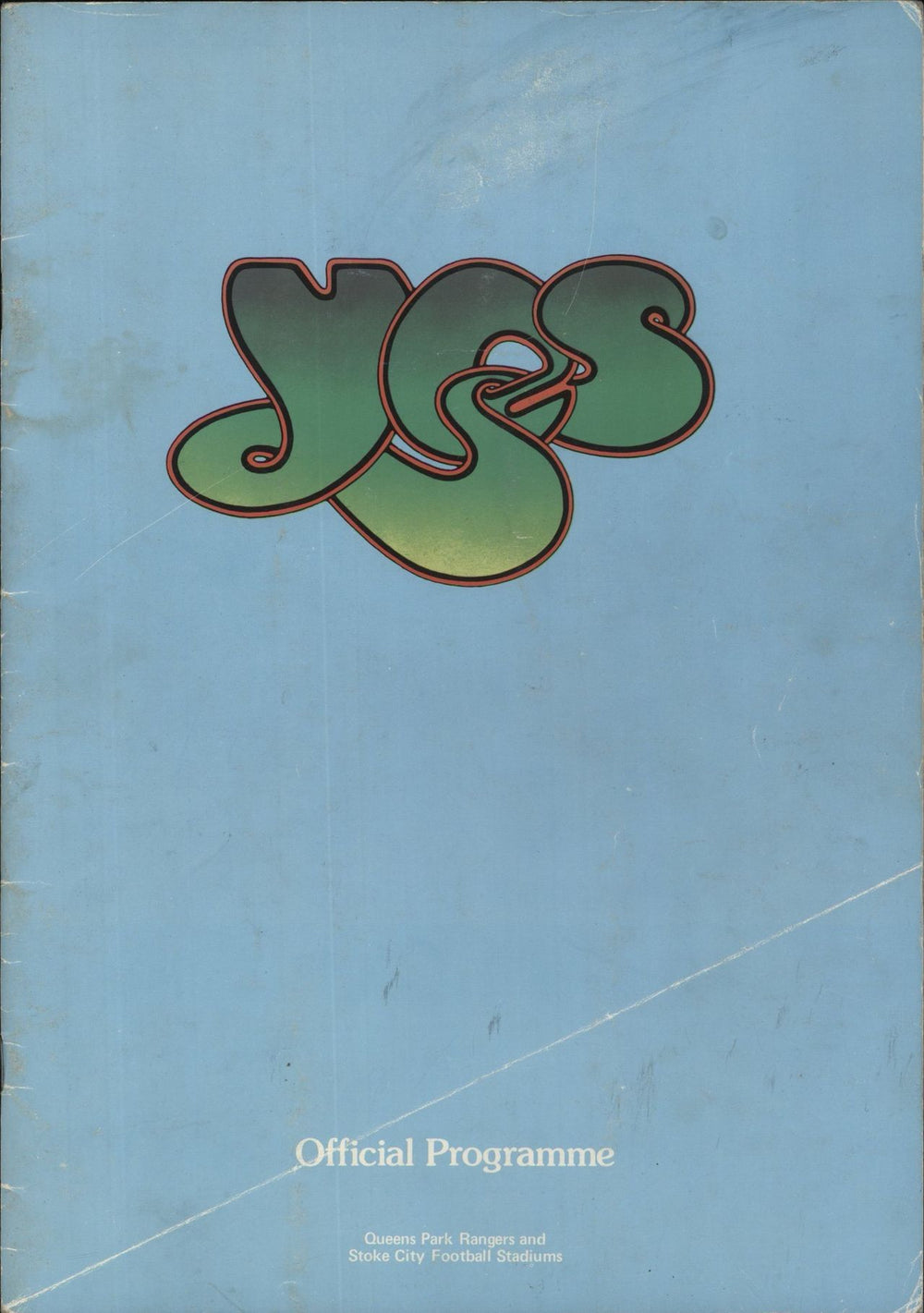 Yes Queens Park Rangers & Stoke City Football Stadiums + Stub UK tour programme CONCERT PROGRAMME