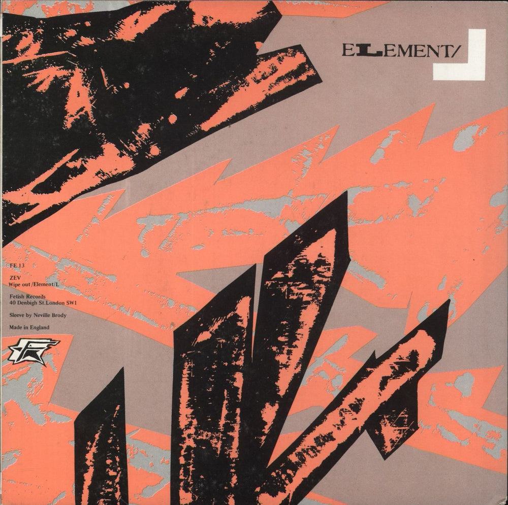 Z'EV Wipe Out! UK 7" vinyl single (7 inch record / 45)