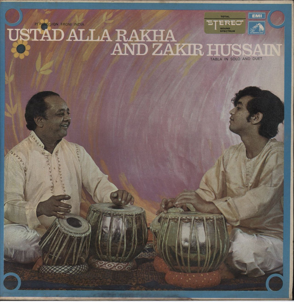 Zakir Hussain Percussion From India, Tabla In Solo And Duet Indian vinyl LP album (LP record) ECSD2715