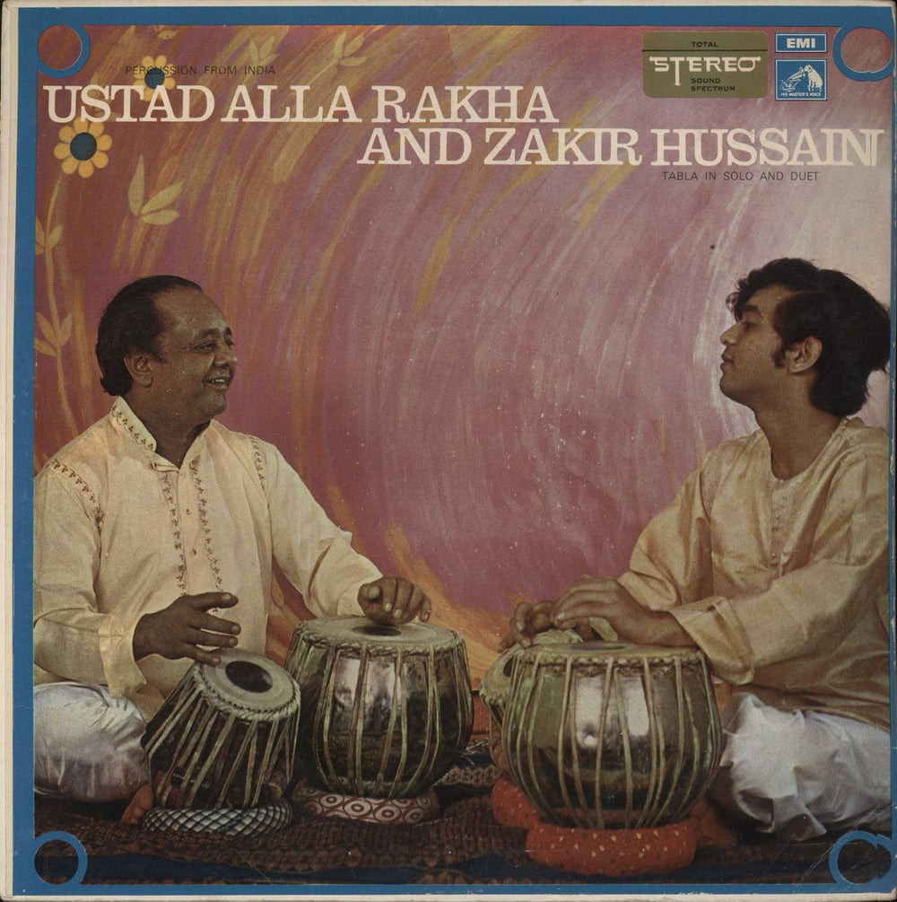 Zakir Hussain Percussion From India, Tabla In Solo And Duet Indian vinyl LP album (LP record) ECSD2715