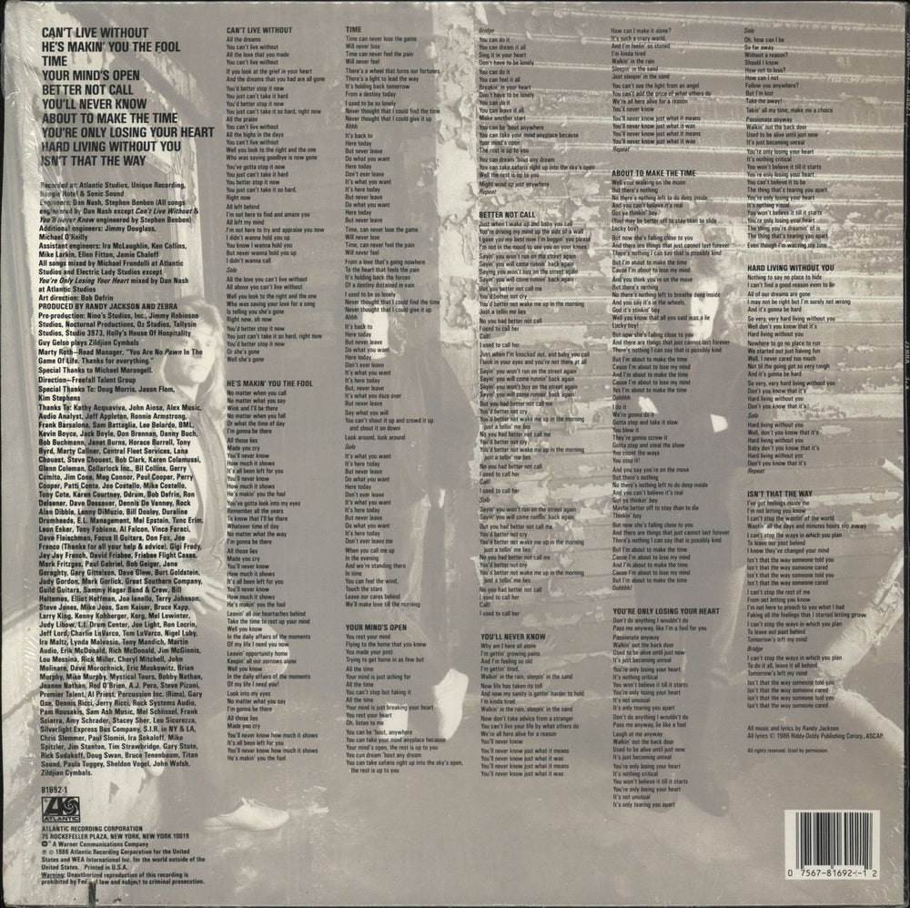 Zebra 3.V - Shrink US vinyl LP album (LP record) 075678169212