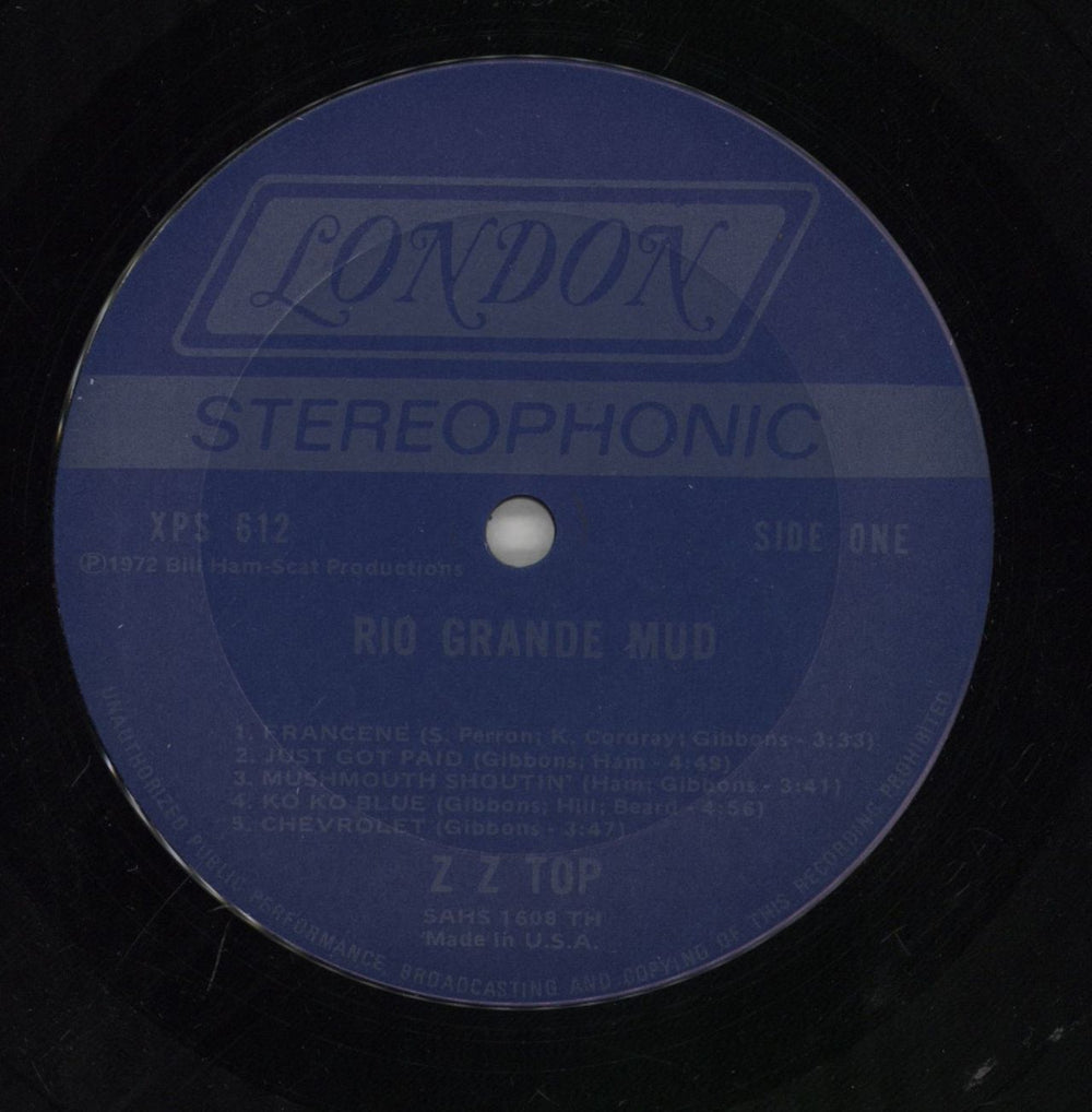 ZZ Top Rio Grande Mud US vinyl LP album (LP record) ZZTLPRI861686