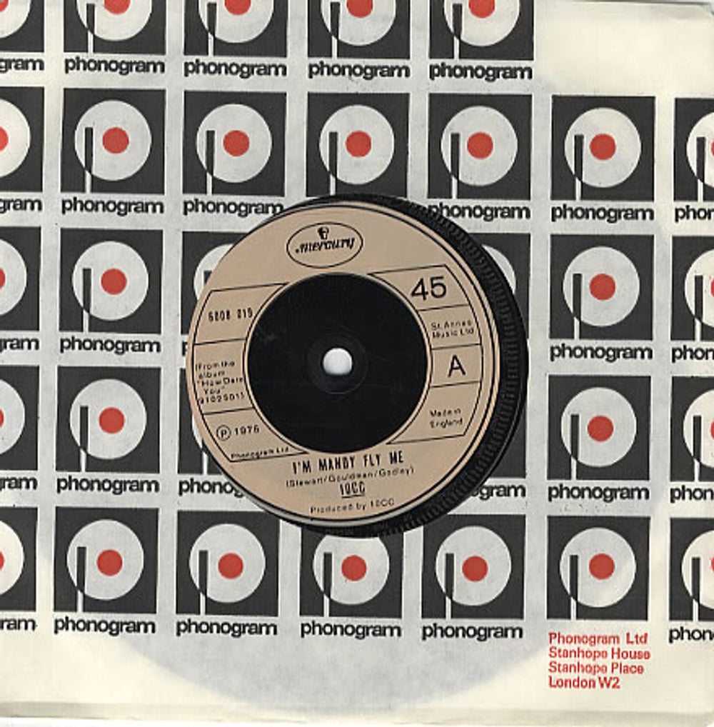 10cc I'm Mandy Fly Me UK 7" vinyl single (7 inch record / 45) 6008019