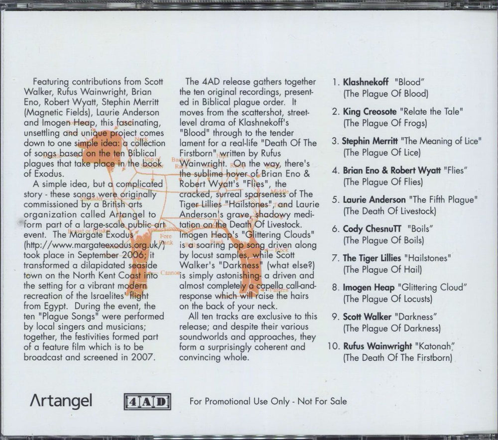 4.A.D.  Plague Songs US Promo CD album (CDLP)