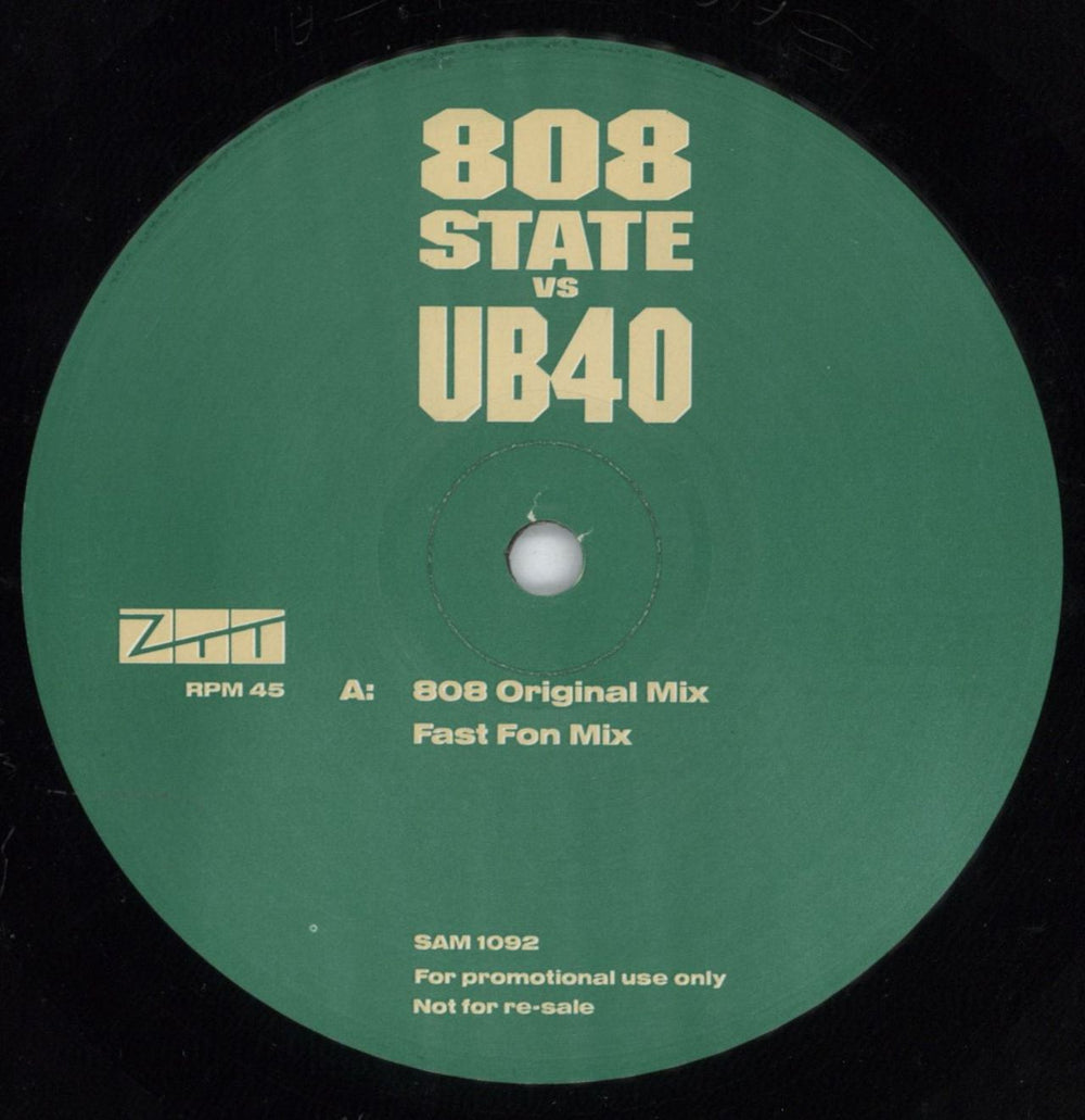 808 State One In Ten UK Promo 12" vinyl single (12 inch record / Maxi-single) 80812ON44273