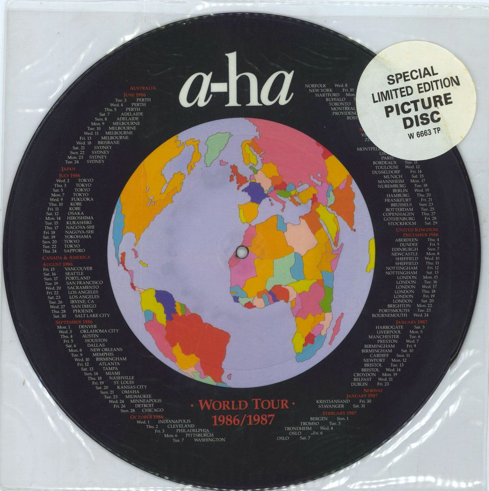 A-Ha Hunting High And Low - Hype Stickered UK 12" vinyl picture disc (12 inch picture record) W6663TP