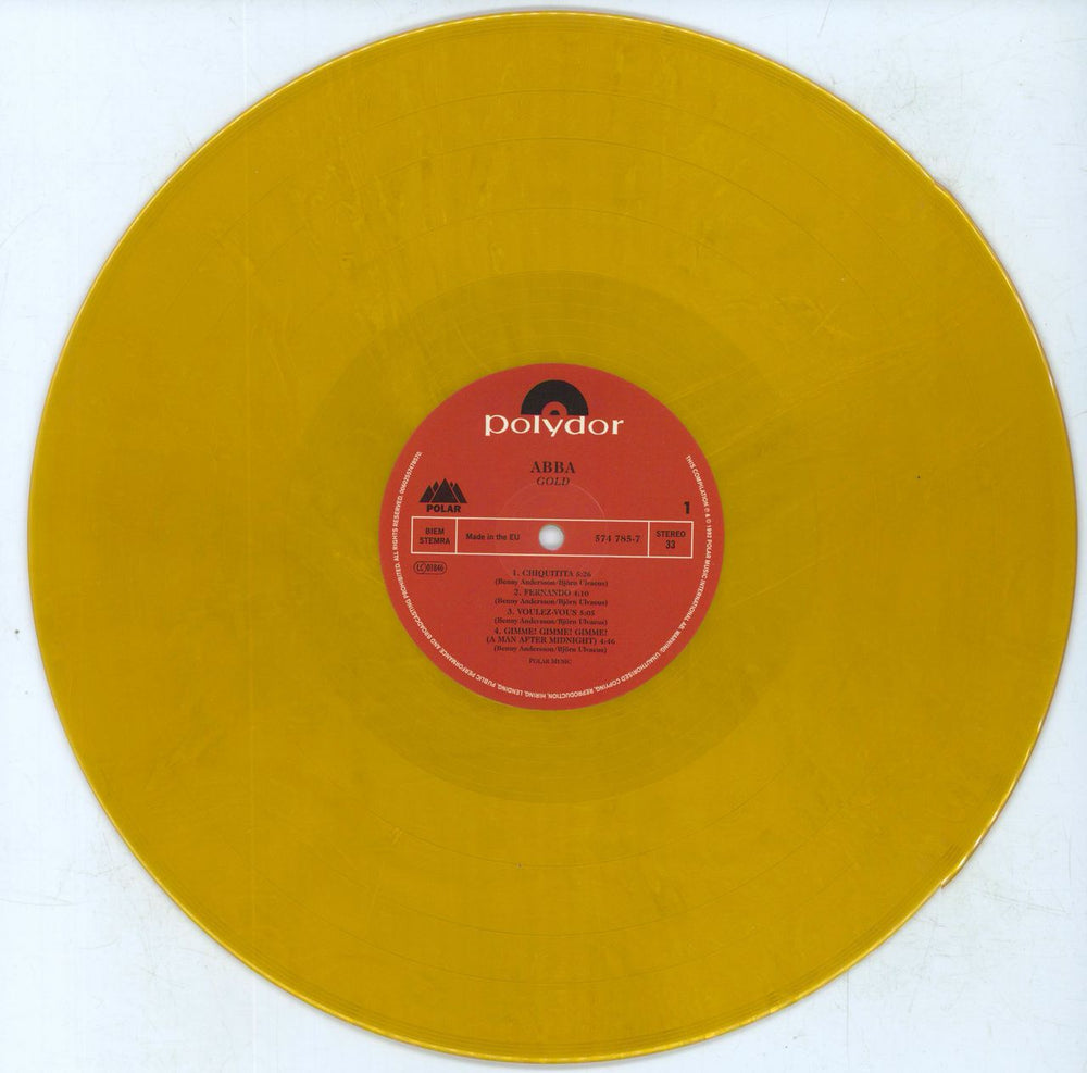Abba Gold (Greatest Hits) - 180gram Gold Vinyl UK 2-LP vinyl record set (Double LP Album) ABB2LGO800750