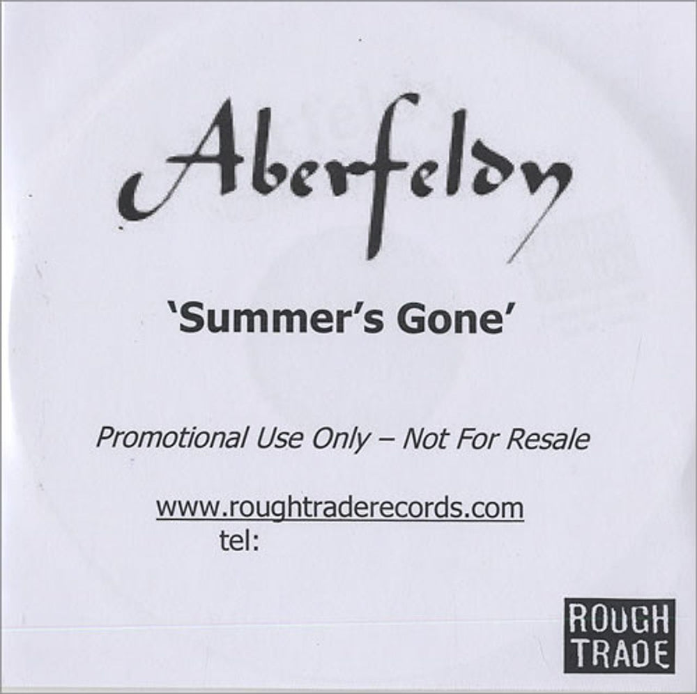 Aberfeldy Summer's Gone UK Promo CD-R acetate CD-R ACETATE