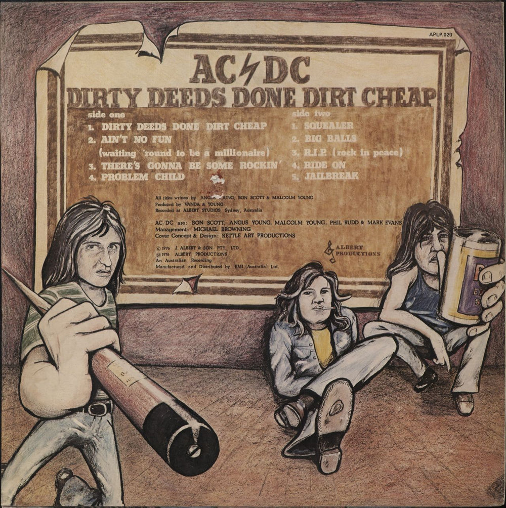 AC/DC Dirty Deeds Done Cheap - VG Australian vinyl LP album (LP record)