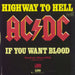 AC/DC Highway To Hell French 7" vinyl single (7 inch record / 45)