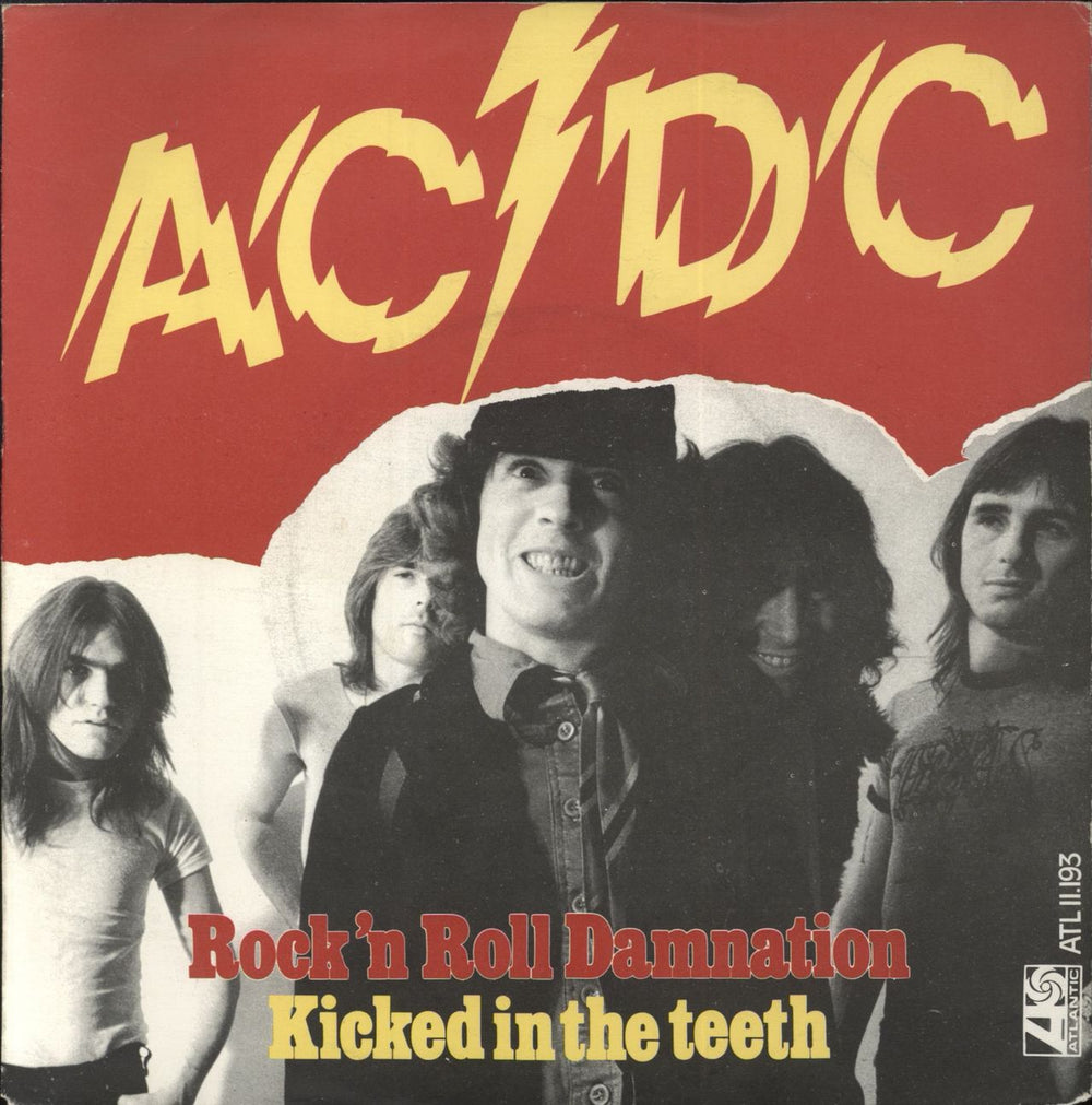 AC/DC Rock 'n Roll Damnation - 2nd Dutch 7" vinyl single (7 inch record / 45) ATL11.193