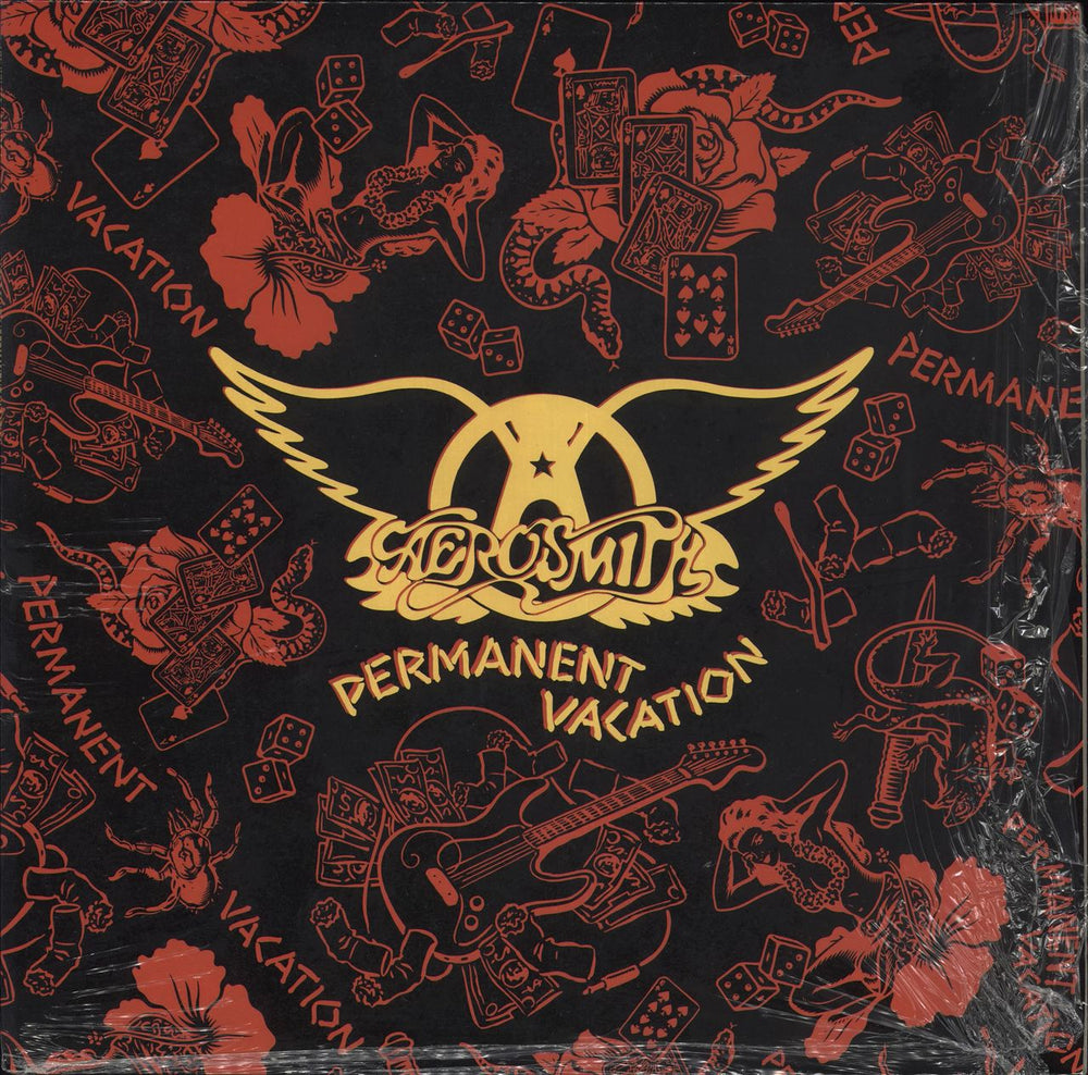 Aerosmith Permanent Vacation - Shrink UK vinyl LP album (LP record) WX126