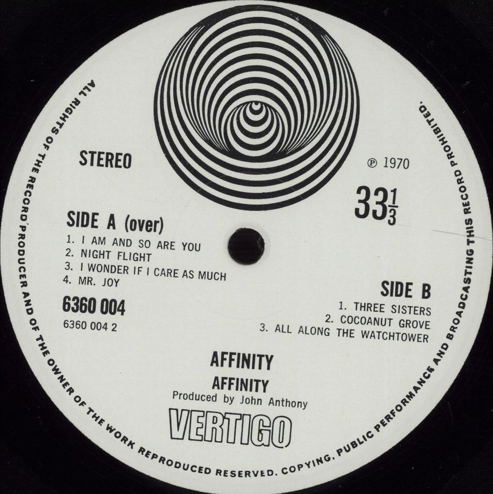 Affinity Affinity - 1st - EX UK vinyl LP album (LP record)