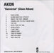 Akon Konvicted - Clean Album UK Promo CD-R acetate CD-R ACETATE