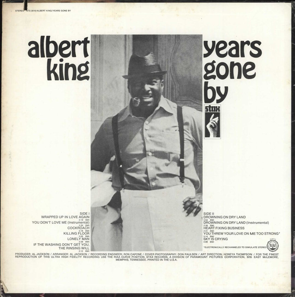 Albert King Years Gone By US vinyl LP album (LP record)