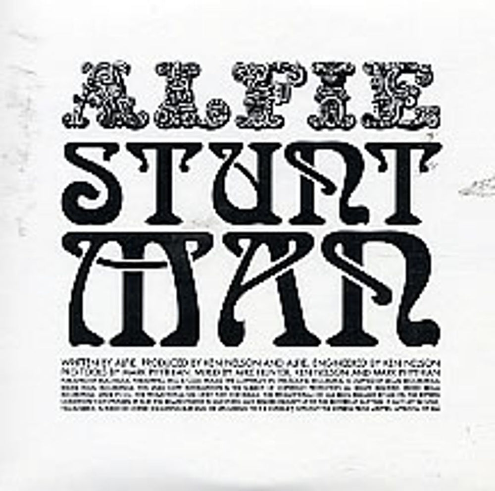 Alfie Stunt Man UK Promo CD single (CD5 / 5") REG87CDDJ
