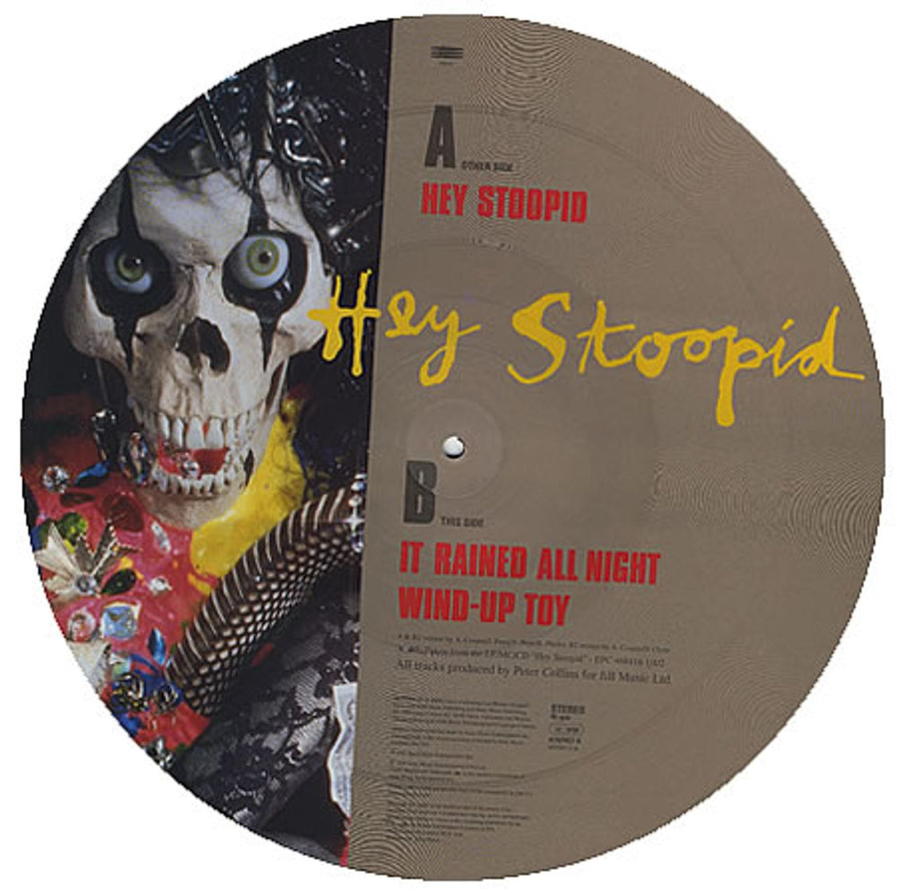 Alice Cooper Hey Stoopid UK 12" vinyl picture disc (12 inch picture record) COO2PHE00580