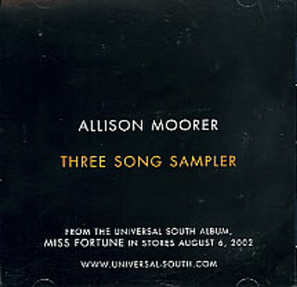 Allison Moorer Three Song Sampler US Promo CD single (CD5 / 5") UNSR-02344-2