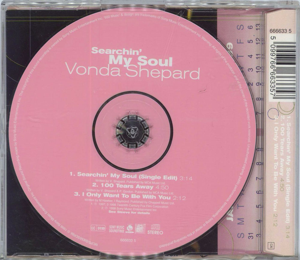 Ally McBeal (TV show) Searchin' My Soul - Calendar Pack Pt 1 UK CD single (CD5 / 5") YMCC5SE137652