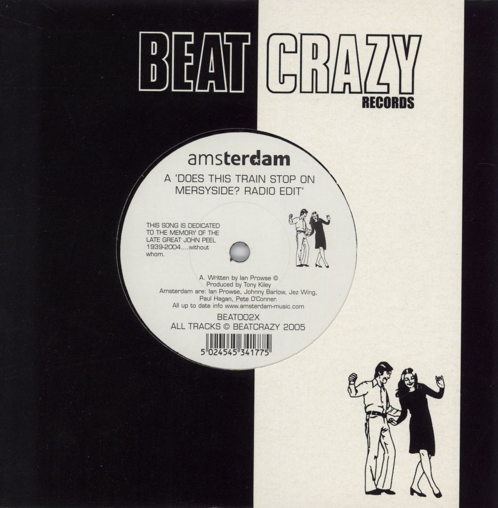 Amsterdam Does This Train Stop On Merseyside? UK 7" vinyl single (7 inch record / 45) BEAT002X