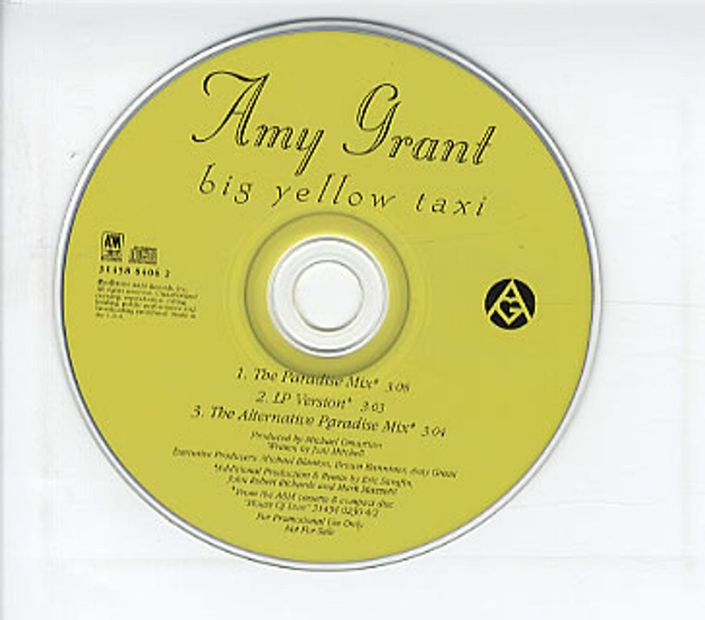 Amy Grant Big Yellow Taxi US Promo CD single (CD5 / 5") 3145884062