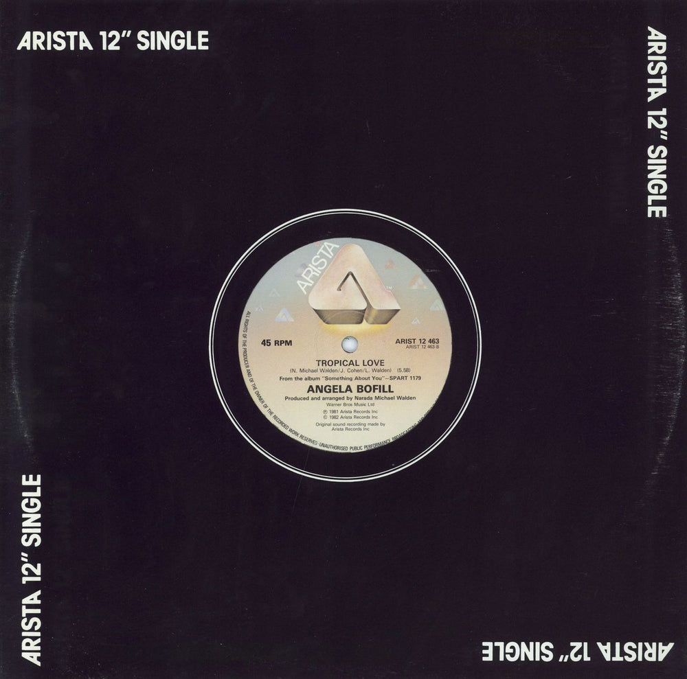 Angela Bofill Break It To Me Gently / Holdin' Out For Love / Tropical Love UK 12" vinyl single (12 inch record / Maxi-single)