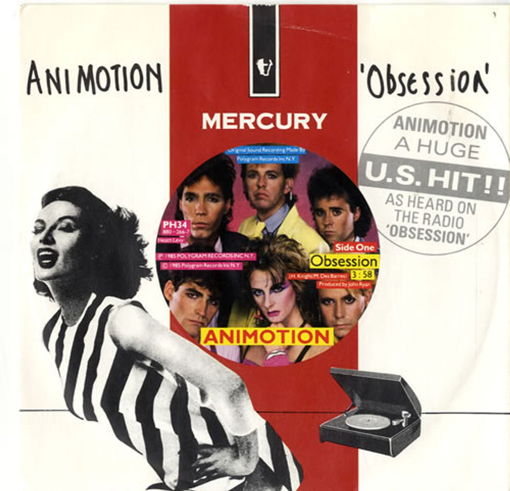 Animotion Obsession - Picture sleeve UK 7" vinyl single (7 inch record / 45) PH34