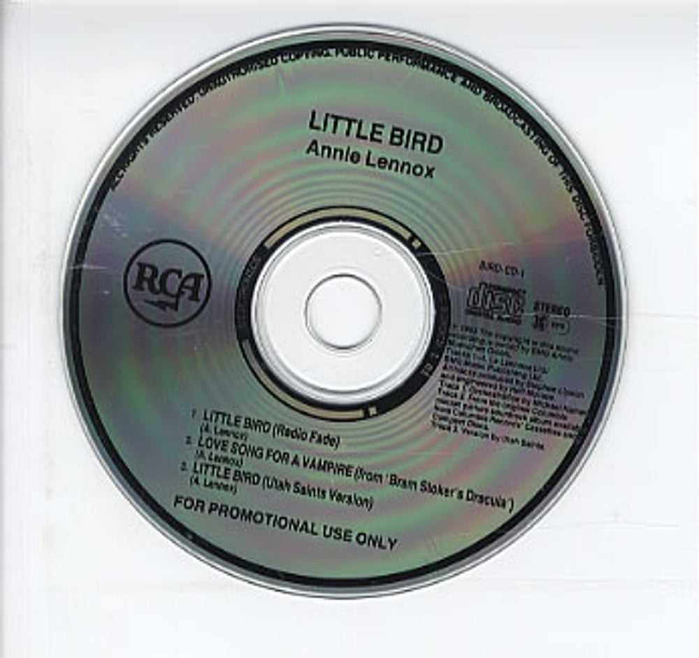Annie Lennox Little Bird UK Promo CD single (CD5 / 5") BIRDCD1