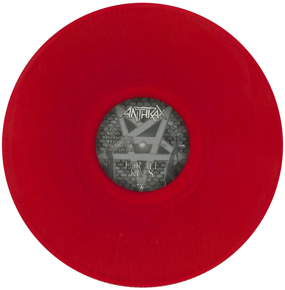Anthrax For All Kings - Red Vinyl UK 2-LP vinyl record set (Double LP Album) ANX2LFO819356