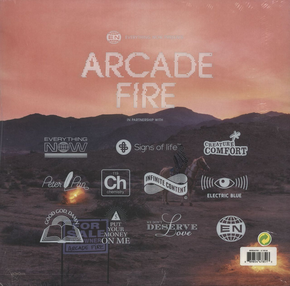 Arcade Fire Everything Now - Sealed UK vinyl LP album (LP record) 889854478513