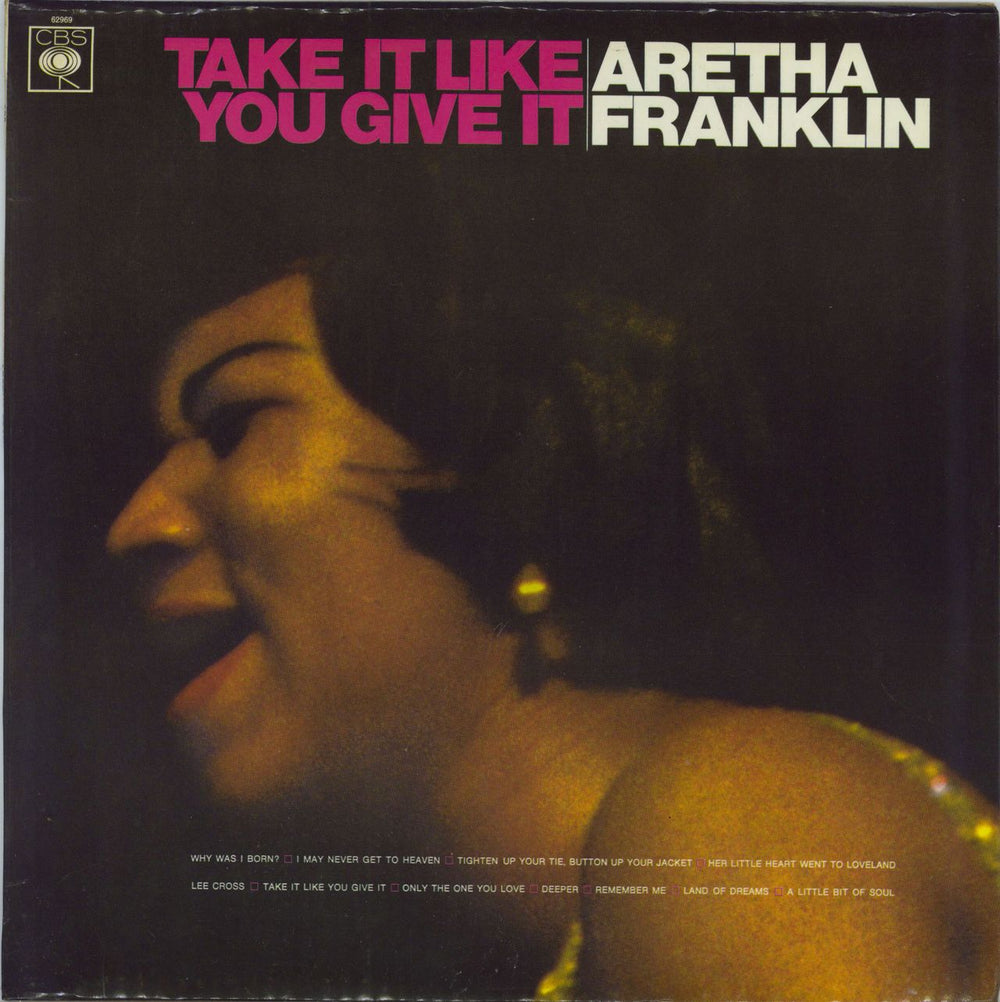 Aretha Franklin Take It Like You Give It UK vinyl LP album (LP record) BPG62969