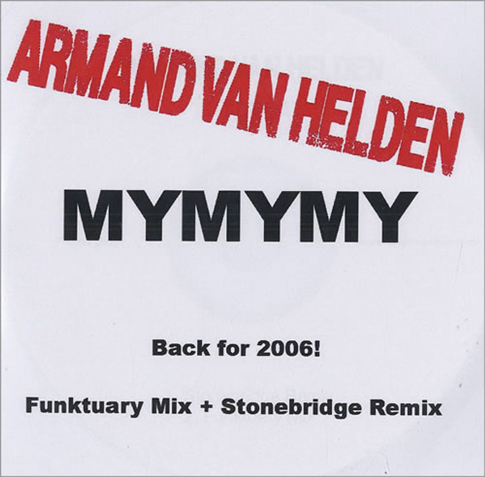 Armand Van Helden My My My UK Promo CD-R acetate CD-R ACETATE