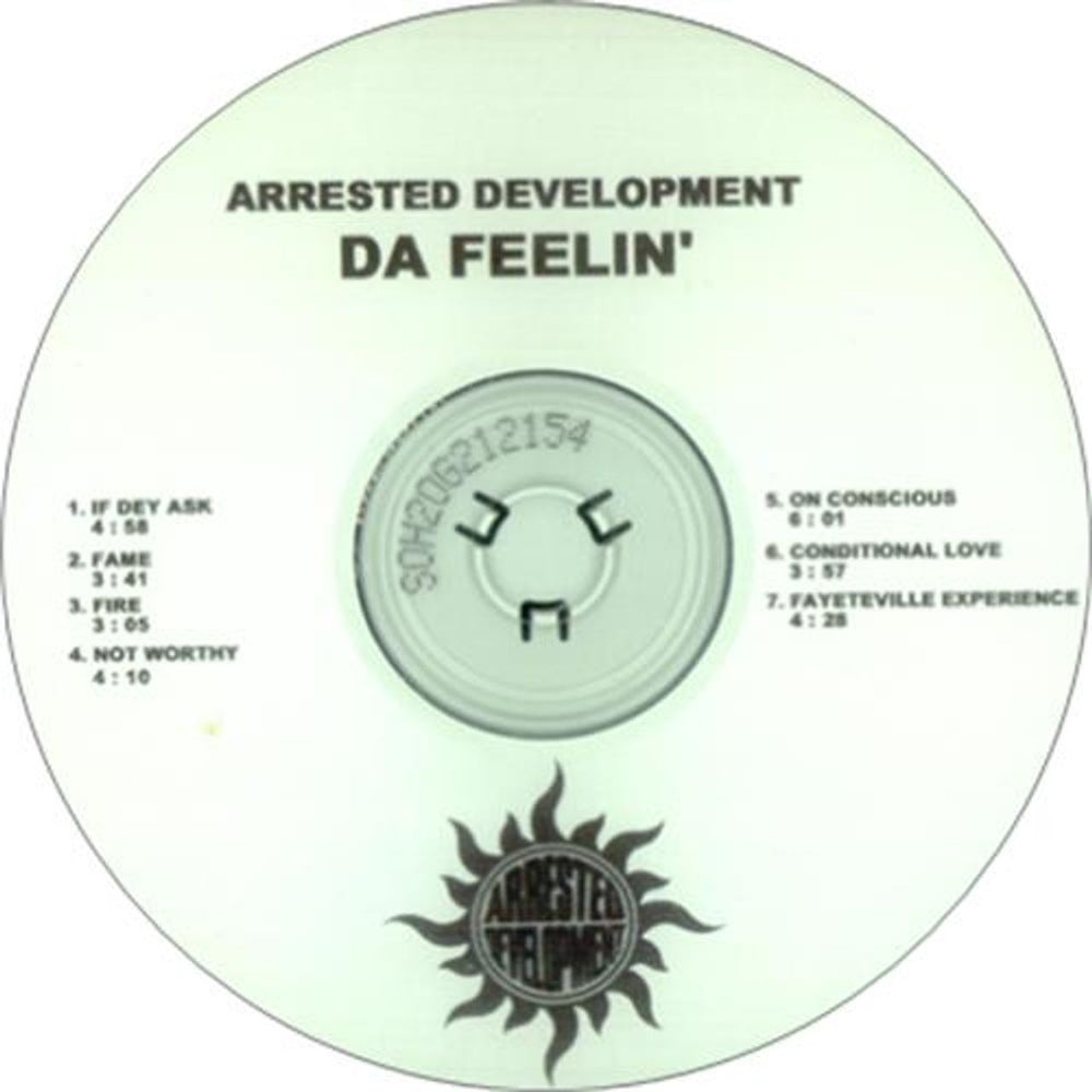Arrested Development Da feelin' Japanese Promo CD-R acetate CD ACETATE