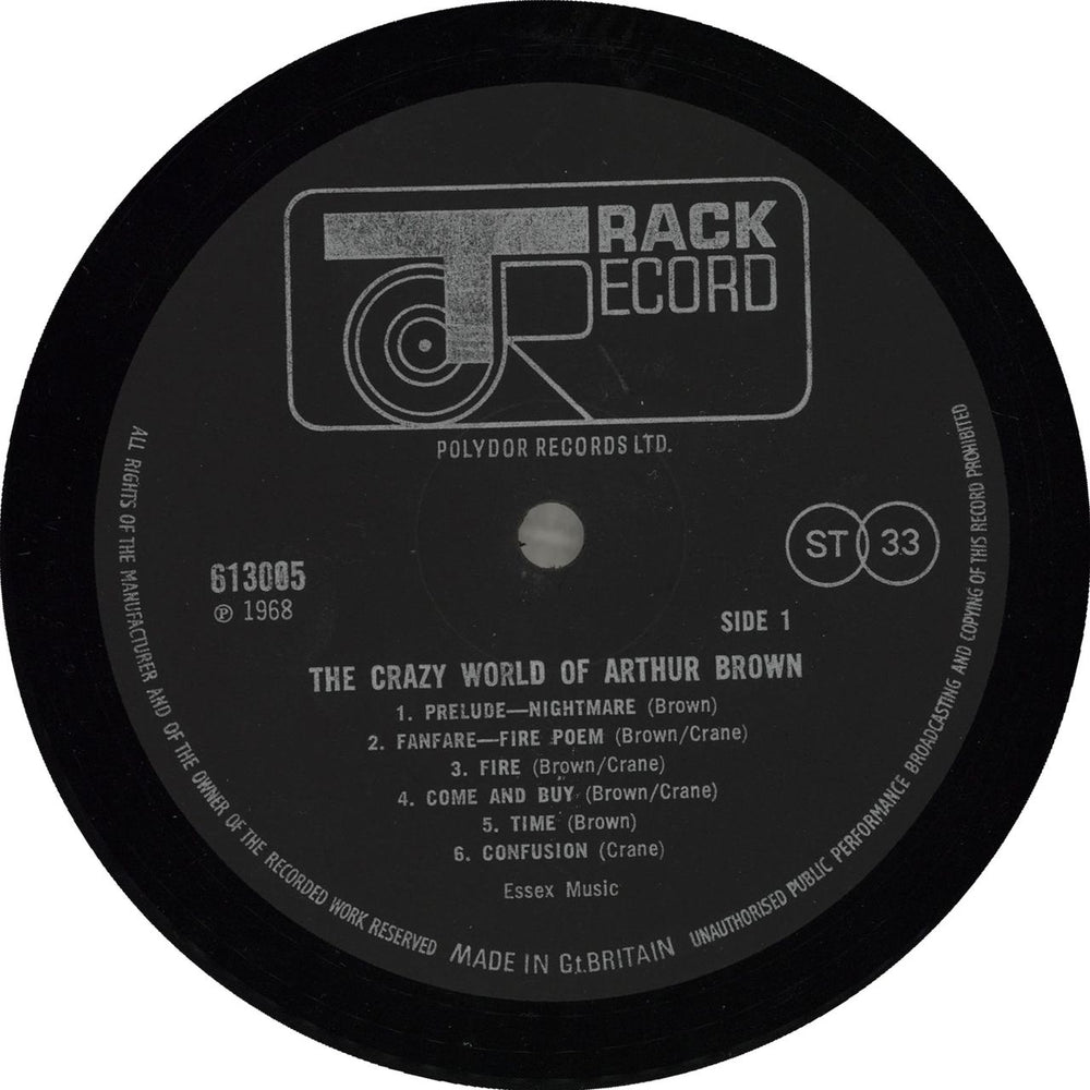 Arthur Brown The Crazy World Of Arthur Brown - EX UK vinyl LP album (LP record) A-BLPTH564748