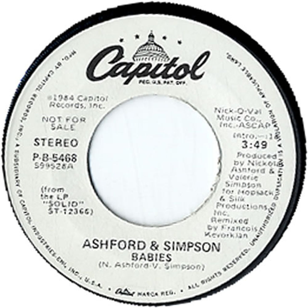 Ashford & Simpson Babies US Promo 7" vinyl single (7 inch record / 45) A&S07BA628940