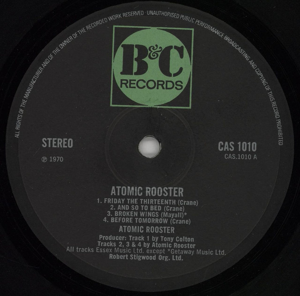 Atomic Rooster Atomic Rooster - 1st - VG UK vinyl LP album (LP record) ATMLPAT757853