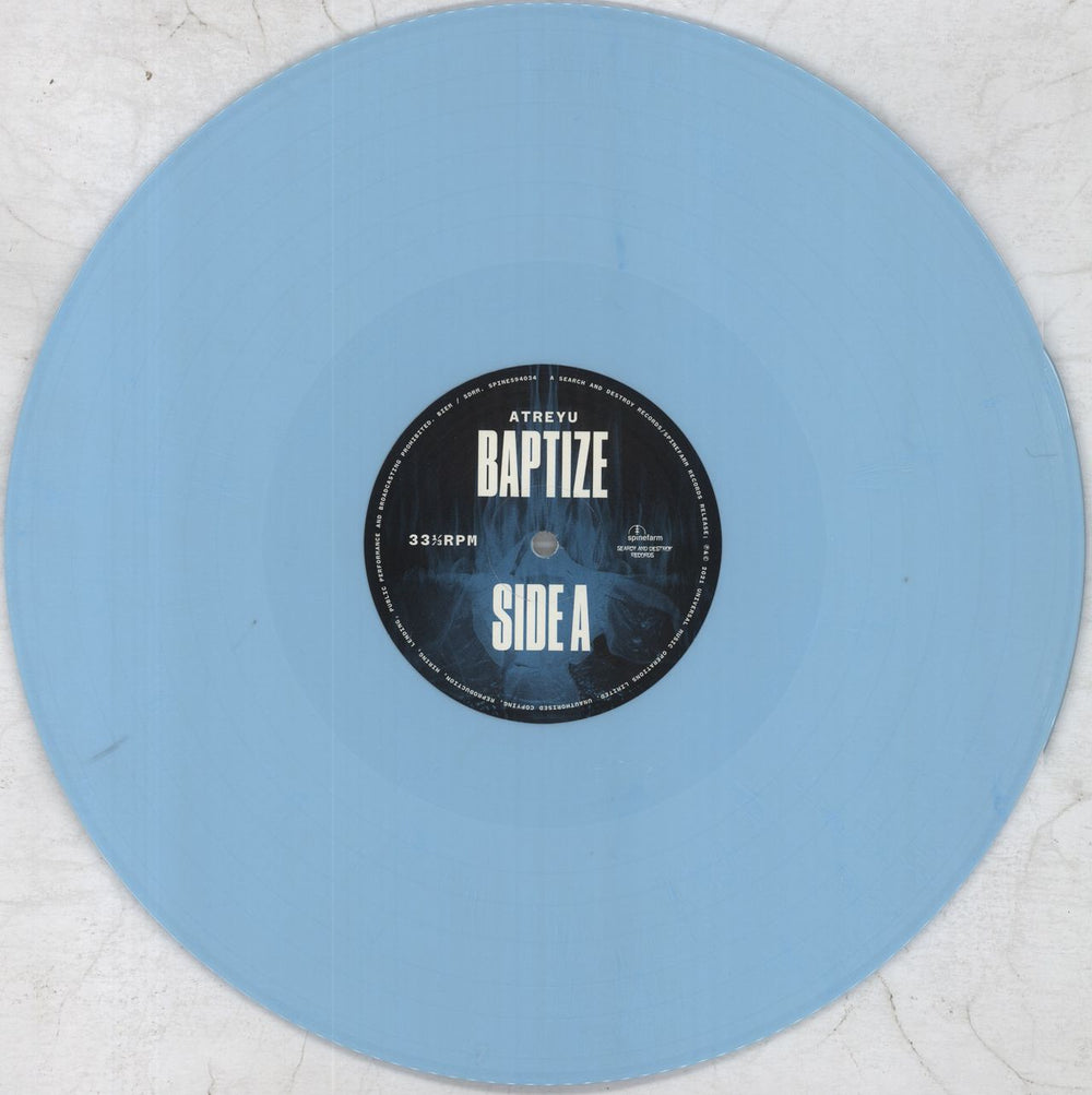 Atreyu Baptize - Winter Wind Blue Vinyl US vinyl LP album (LP record) AEYLPBA824900