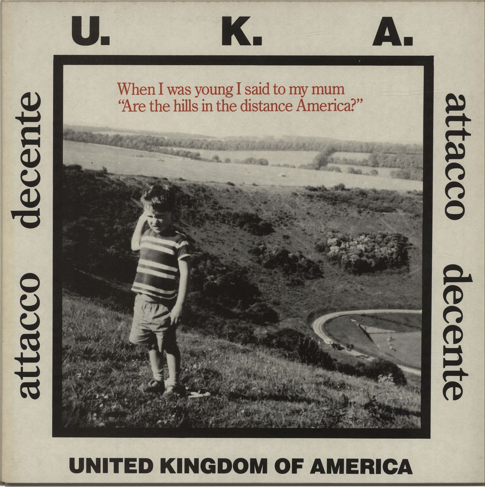 Attacco Decente U.K.A. United Kingdom Of America UK vinyl LP album (LP record) AON001