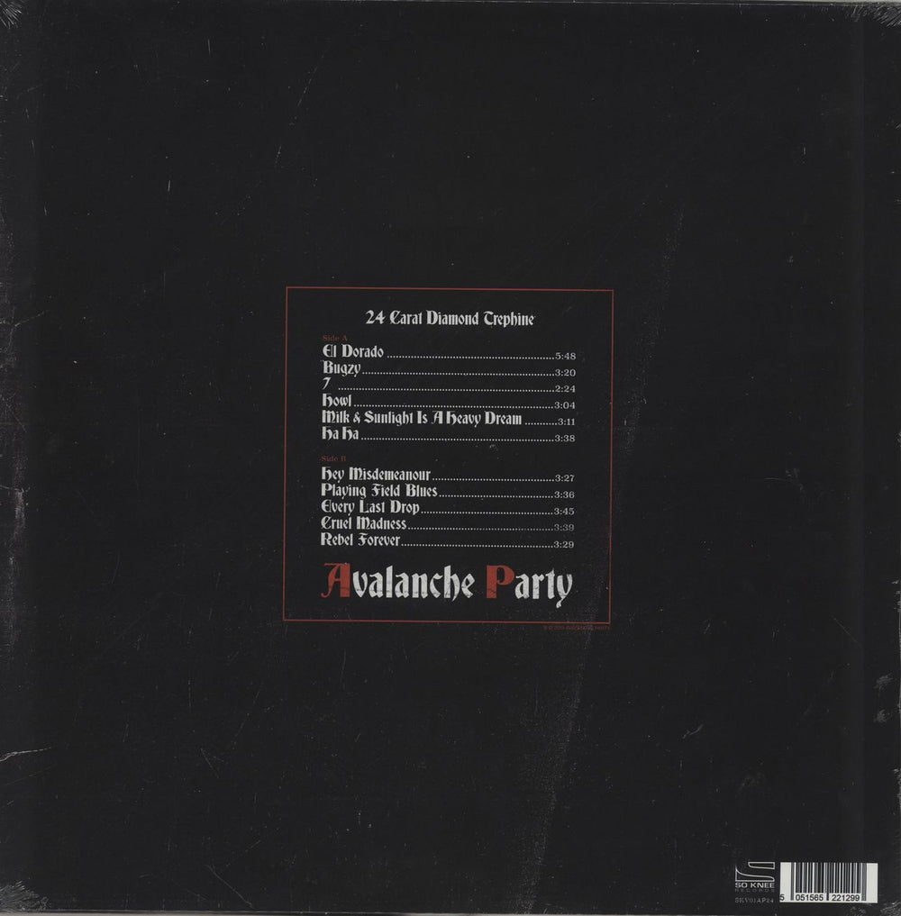 Avalanche Party 24 Carat Diamond Trephine - Red vinyl UK vinyl LP album (LP record) 5051565221299