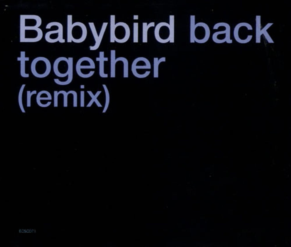 Babybird Back Together UK 2-CD single set (Double CD single) ECSCD/X73